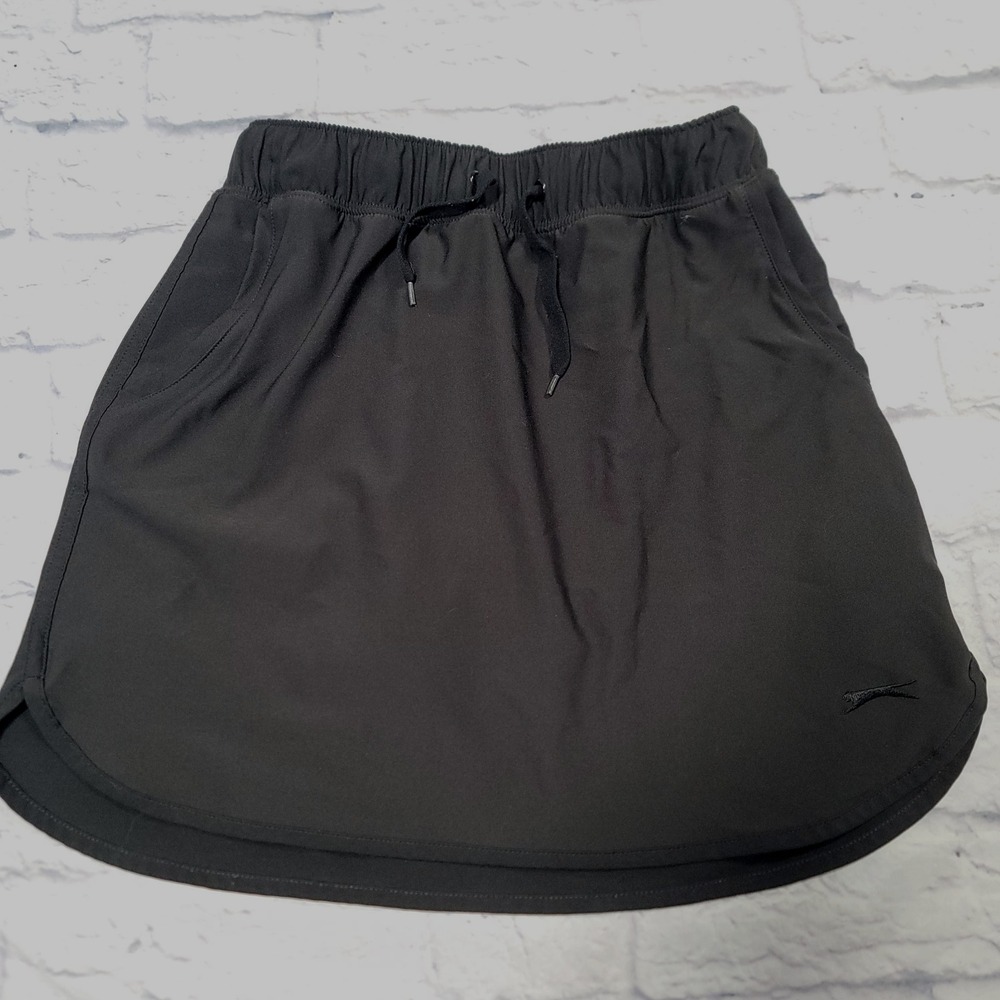 Slazenger Golf‎ Drawstring Athletic Skirt Built in Shorts Pockets XS Solid Black